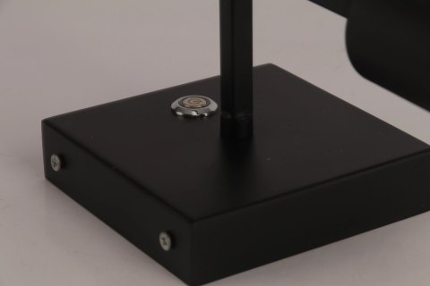 Kinkiet Ścienny LED E27 Czarny Loft Metalowy z USB Bezprzewodowy