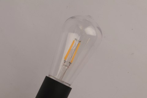 Kinkiet Ścienny LED E27 Czarny Loft Metalowy z USB Bezprzewodowy