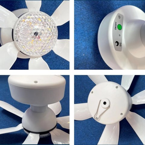 Lampa LED wentylator przenośny z pilotem z regulacją jasności światła USB Lampa LED wentylator przenośny z pilotem z regulacją jasności światła USB
