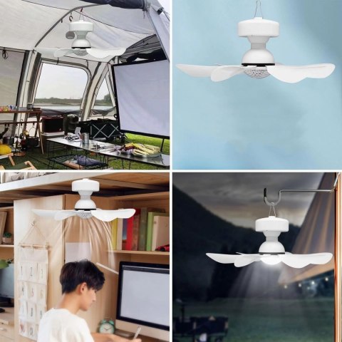 Lampa LED wentylator przenośny z pilotem z regulacją jasności światła USB Lampa LED wentylator przenośny z pilotem z regulacją jasności światła USB