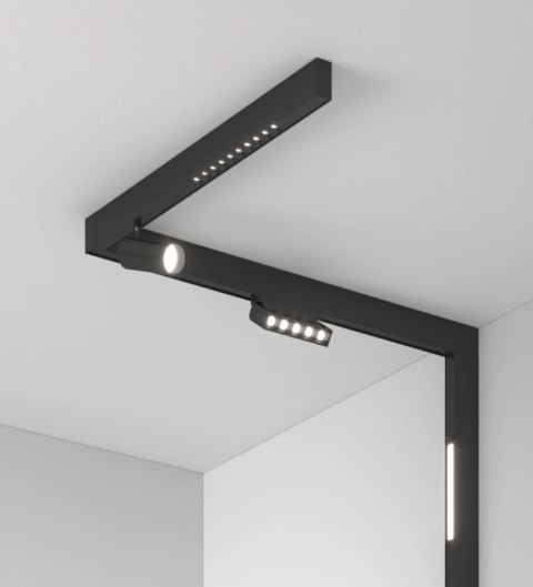 Lampa magnetyczna LED 12W 6000K szynowa liniowa czarna 48V Lampa magnetyczna LED 12W 6000K szynowa liniowa czarna 48V