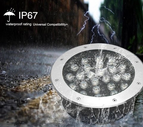 Lampa najazdowa dogruntowa 12W multicolor 1200lm kąt świecenia 30° IP65