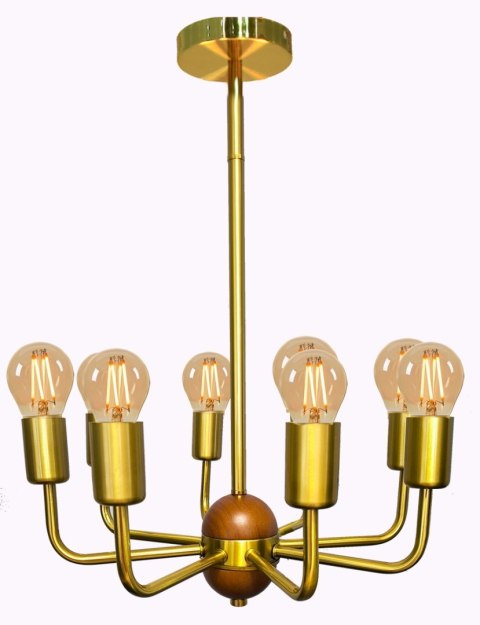 Lampa sufitowa LED wisząca złota nowoczesna 8xE27 Lampa sufitowa LED wisząca złota nowoczesna 8xE27