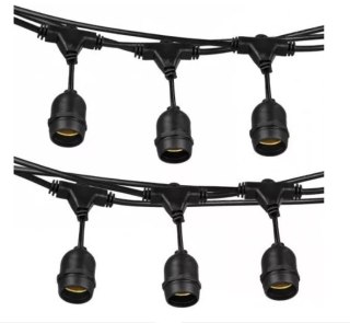 Lampki ogrodowe girlanda 10 m 10pkt + 10szt żarówek Edison LED 1W C350 E27 2700K