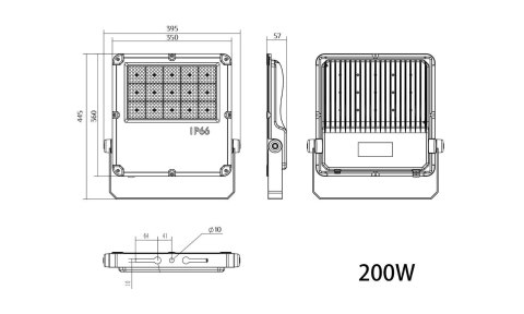 Naświetlacz halogen LED 200W 6500K 30000lm IP66