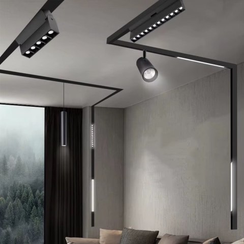 Oświetlenie szynowe magnetyczne 1x SZYNA 1m + 2x10W lampa liniowa + 1x12W lampa liniowa magnetyczna zimna barwa LED Oświetlenie szynowe magnetyczne 1x SZYNA 1m + 2x10W lampa liniowa + 1x12W lampa liniowa magnetyczna zimna barwa LED