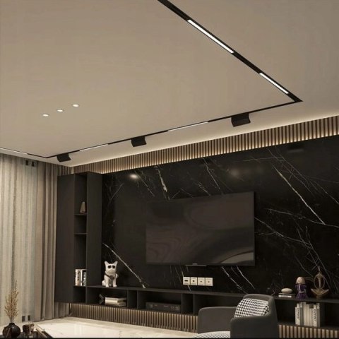 Oświetlenie szynowe magnetyczne 1x SZYNA 1m + 2x10W lampa liniowa + 1x12W lampa liniowa magnetyczna zimna barwa LED Oświetlenie szynowe magnetyczne 1x SZYNA 1m + 2x10W lampa liniowa + 1x12W lampa liniowa magnetyczna zimna barwa LED