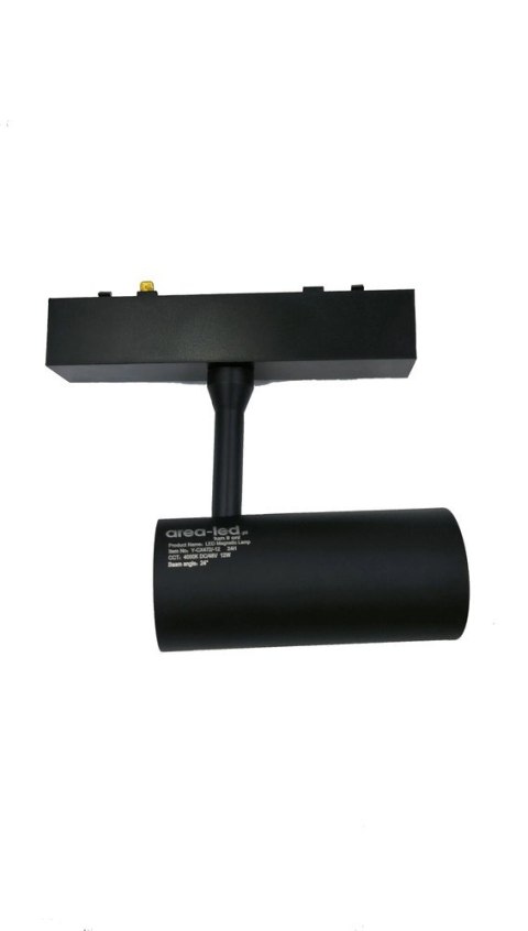 Reflektor Spot Szynowy Magnetyczny LED 12W 4000K 48V Czarny - Nowoczesne Oświetlenie Reflektor Spot Szynowy Magnetyczny LED 12W 4000K 48V Czarny - Nowoczesne Oświetlenie