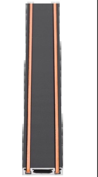 Szyna magnetyczna natynkowa jednofazowa Ultra Slim 48V 1m czarna