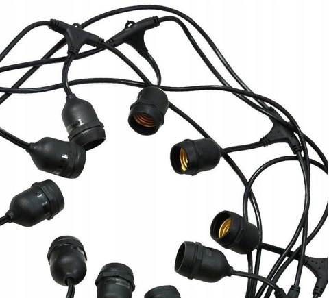 Zestaw girlanda ogrodowa żarówkowa 15m 15pkt + 15 szt żarówka vintage retro Edison Filament LED 4W G80 E27 2300K Zestaw girlanda ogrodowa żarówkowa 15m 15pkt + 15 szt żarówka vintage retro Edison Filament LED 4W G80 E27 2300K