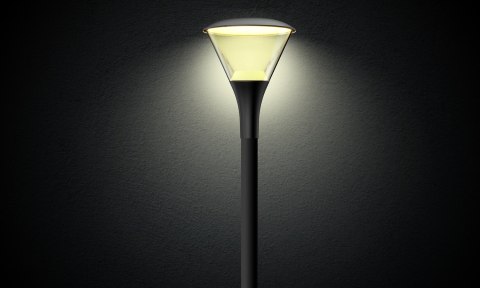 Lampa parkowa latarnia uliczna czarna LED 60W 5000K 6000lm ściemnialna 3w1