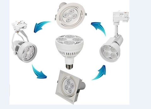 Żarówka szynowa LED PAR30 czarna 36° 45W 4000K Żarówka szynowa LED PAR30 czarna 36° 45W 4000K