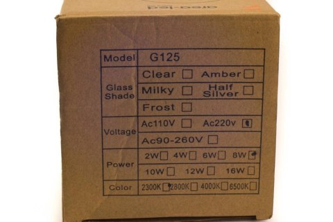 Żarówka vintage retro Edison Filament LED 8W G125 E27 2300K amber barwa ciepła